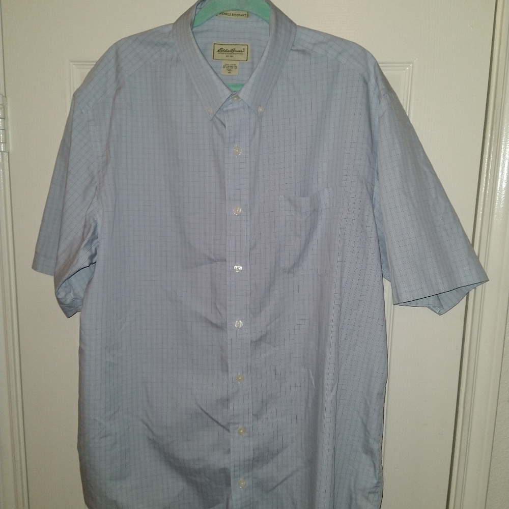 Eddie Bauer Authentic Outdoor Outfitter Check Button Down Shirt Men's sz XL